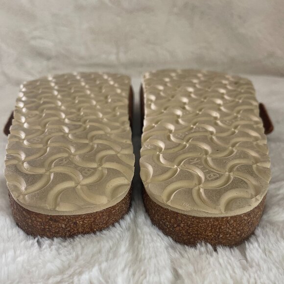 Birkenstock Womens MADRID BIG BUCKLE Cognac Brown Oiled Leather Sandals 39 /8 N - Picture 14 of 15